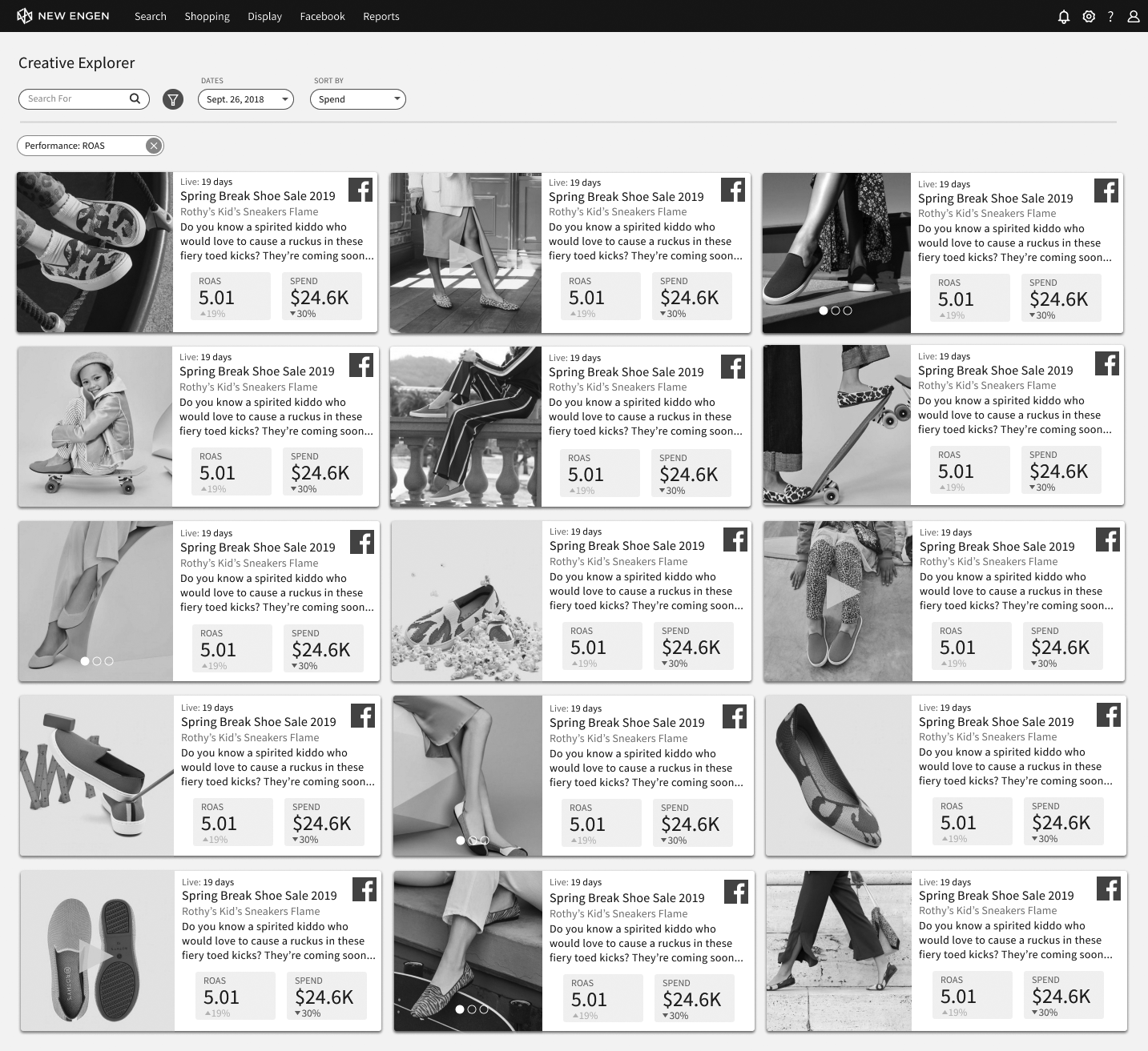 Creative Explorer Concept Wireframes