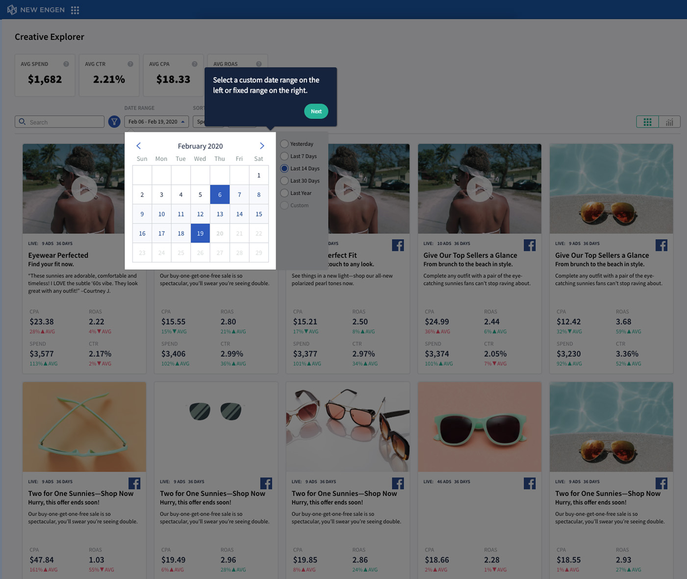 Creative Explorer Concept Wireframes